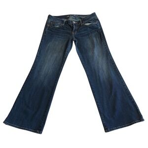 American Eagle Favorite Boyfriend Jeans Dark Wash Super Stretch 10 Short 7754